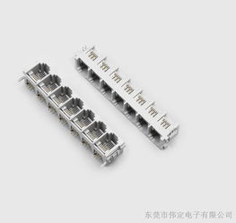 供應1x7 七口RJ11電話連接器6P6C接口 多終端通信解決方案的核心組件